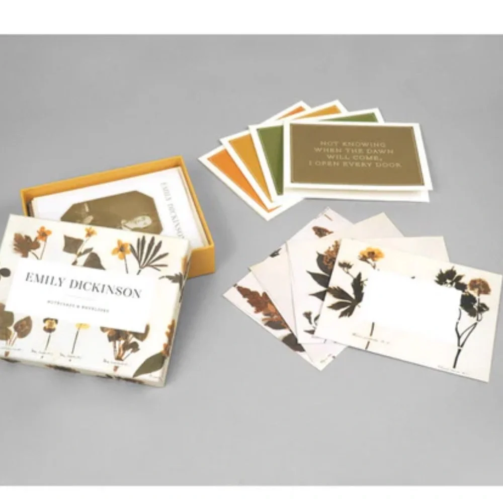 Emily Dickinson Notecards & Envelopes, boxed set of 12 notecards & envelopes
